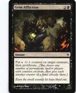 Grim Affliction C New Phyrexia 63 NPH - Image 1