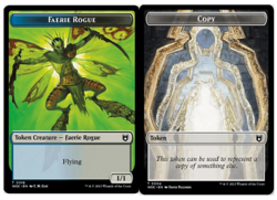 4x Faerie Rogue (0016)-Copy Double-Sided Token - NM Wilds of Eldraine Commander - Image 1
