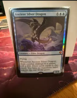 Ancient Silver Dragon Commander Legends: Battle for Baldur's Gate Foil - Image 1