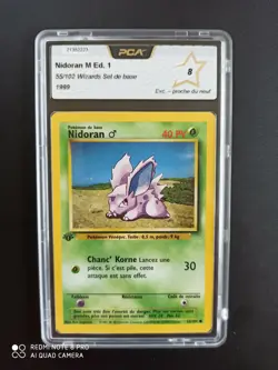 Carte Pokemon Nidoran Edition 1 55/102 Wizards - Set De Base - FR - PCA 8 - Image 1