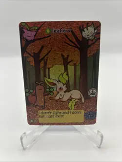 Pokiebubies 1st Edition Fan Art Chef Ken Lee Leafie V #121 Leafeon Holo Pokemon - Image 1