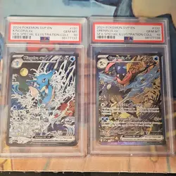 Pokemon Sequential Kingdra ex & Greninja ex SFA Special Illustration PSA 10 Holo - Image 1