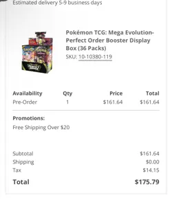Pokemon TCG: Mega Evolution Perfect Order Booster Box (36 Packs) PRESALE - Image 3