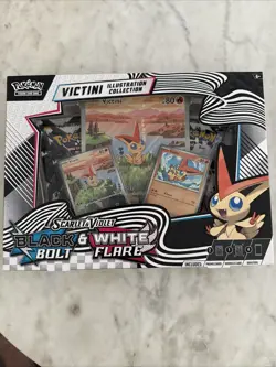 Pokemon Black Bolt & White Flare Unova Victini Illustration Collection Box New - Image 1