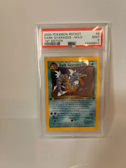Pokemon PSA 9 Mint 1st Edition Team Rocket Holo Dark Gyarados 8/82 - Image 1