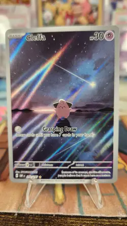 Cleffa 202/197 SV03: Obsidian Flames Holo Art Illustration Rare Pokemon 2023 - Image 1