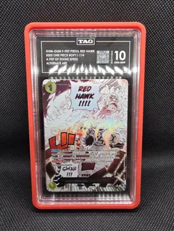ENG One Piece 2025 OP11-114 Gum-Gum Fire-Fist Pistol Red Hawk Alt Art TAG 10 - Image 1