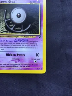 Pokemon Cards: Neo Discovery 1st Edition Uncommon: Unown U 51/75 - Image 4