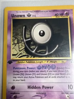 Unown [U] 1st Edition Neo Discovery 51/75 WOTC Vintage Pokemon - Image 2