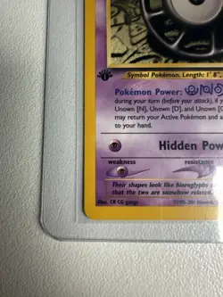 Unown [U] 1st Edition Neo Discovery 51/75 WOTC Vintage Pokemon - Image 3
