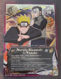 Naruto CCG - Naruto Uzumaki & Yamato N-616 - Super Rare Card - Near Mint 1st ed. - Image 1