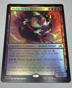 FOIL AVATAR ROKU, FIREBENDER Avatar: The Last Airbender Eternal Magic MTG CARD - Image 1
