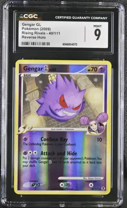 CGC 9 MINT Gengar GL 2009 Rising Rivals 40/111 Reverse Holo Pokemon Card - Image 1