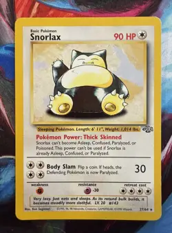 Pokemon TCG - 1999 WOTC Snorlax - Non Holo Rare Card - Jungle Set 11/64 - MP - Image 1