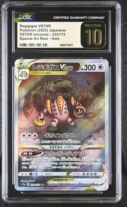 CGC 10 Pristine Regigigas VSTAR 233/172 SAR VSTAR Universe s12a Pokemon Card - Image 1