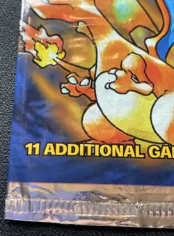 Pokemon Base Set Charizard Art Booster Pack BLACK TRIANGLE ERROR OPENED MP/DMG - Image 5