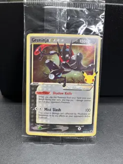 Pokemon TCG Greninja Gold Star Promo SWSH114 Celebrations Sealed, w/ Toploader - Image 3