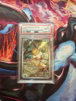 2025 POKEMON SVP EN-SV PRISMATIC EVOLUTIONS ETB PROMO #173 EEVEE PSA 10 - Image 1