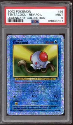 Pokemon Legendary Collection Reverse Holo Foil Tentacool 96/110 PSA 9 - Image 1