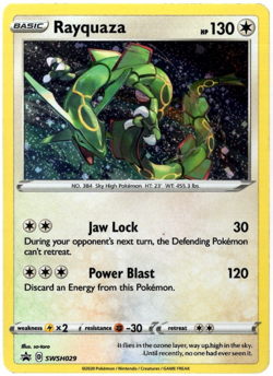 Rayquaza SWSH029 Cosmos Holo Black Star Promo Pokemon TCG Near Mint - Image 1