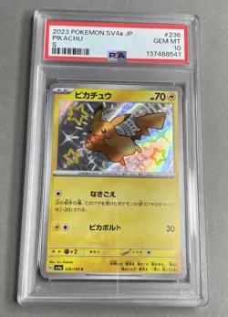 Pokemon PSA 10 Gem Mint Japanese Pikachu 236/190 Shiny Treasures EX - Image 1