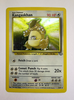 Pokemon TCG Kangaskhan Holo Rare Jungle Unlimited 5/64 Vintage WOTC 1999 LP - Image 1
