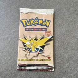 Pokemon TCG Fossil 1st Edition Booster Pack Zapdos Art WOTC Sealed heavyU - Image 1