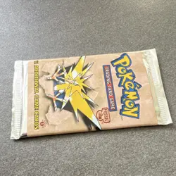 Pokemon TCG Fossil 1st Edition Booster Pack Zapdos Art WOTC Sealed heavyU - Image 4