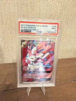 Pokemon TCG Sylveon GX Full Art #140/145 Guardians Rising Ultra Rare PSA 9 MT - Image 1