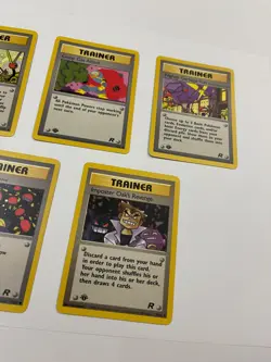 1st Edition Pokemon Team Rocket Trainer Lot Imposter Oak Sleep! Digger WOTC - Image 3