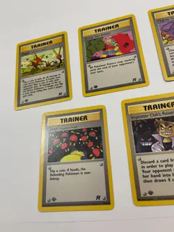 1st Edition Pokemon Team Rocket Trainer Lot Imposter Oak Sleep! Digger WOTC - Image 5