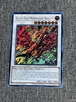 Black Rose Moonlight Dragon RA03-EN038 Secret Rare 1st Edition Yugioh - Image 1