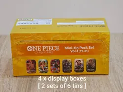 ONE PIECE CARD GAME Mini tin Pack set vol.1 TS-01 Japanese ASIAN Version - CASE - Image 3