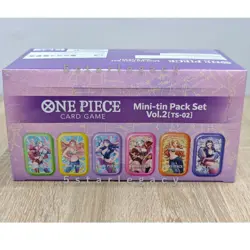ONE PIECE CARD GAME Mini Tin Vol.2 TS-02 BOX Japanese-2 Sets of 6 Tins (12 Tins) - Image 1