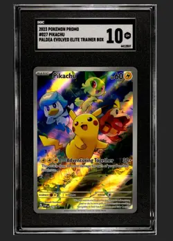 Pokemon Svp En-Sv Black Star Promo #027 Pikachu Paldea Evolved PSA 10 SGC 10 - Image 1