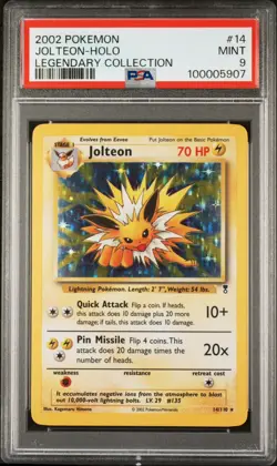 2002 Pokemon Jolteon 14/110 Legendary Collection Holo PSA 9 Mint Vintage - Image 1