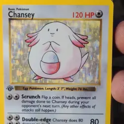 Pokemon TCG Chansey Base Set Shadowless 1st Edition Holo Rare 003/102 120HP - Image 2