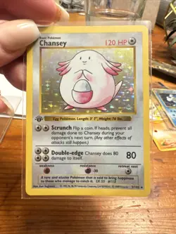 Chansey 3/102 Base Set 1st Edition Shadowless Holo Rare 1999 - Image 1