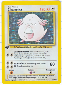 Pokemon 1st Edition Chansey German 3/102 Wizards of the Coast HOLO RARE - Image 1