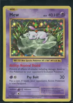 Mew 53/108 XY Evolutions NM Holo Foil Rare Pokemon Card - Image 1