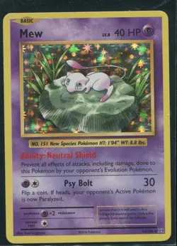 Mew 53/108 XY Evolutions NM Holo Foil Rare Pokemon Card - Image 3