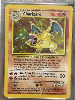 PSA 3 Charizard Base Set Holo 1999-2000 Copyright “4th Print” UK Pokemon Card - Image 2