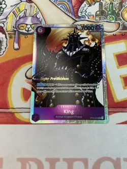 One Piece Card Game KING Super Pre-Release Gold Stamped Super Rare Holo NM - Image 1