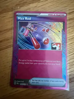 Max Rod 116/131 Prize Pack Series Card Holo Series 7 Stamped Play Pokemon TCG - Image 1