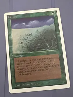 Magic the Gathering MTG Unlimited Lifelace NM (Beta Bob) - Image 1