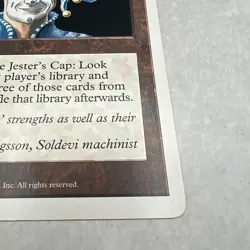 JESTER'S CAP PROMO CARD Giant 6" x 9" Oversize Magic The Gathering mtg VTG 1997 - Image 3