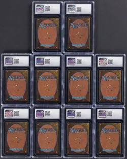 Complete Set of (10) 1993 Magic the Gathering Alpha Edition Lands CGC 6.5 - 7.5 - Image 2