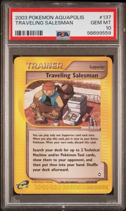 2003 Pokemon Aquapolis # 137 Traveling Salesman PSA 10 GEM MINT! Free Shipping! - Image 1