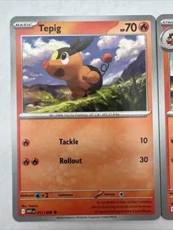 Tepig & Pignite 011/086 & 012/086 Evolution Set Regular White Flare Pokemon TCG - Image 3