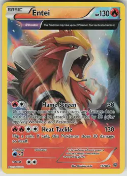 Pokemon Entei (15) Holo Rare XY - Ancient Origins 15/98 LP - Image 1